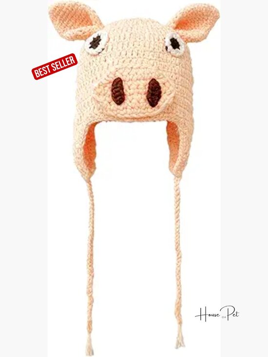 Handmade Crochet Animal Beanie Hat Cute Knit Skull Cap Novelty Headwear main image 5